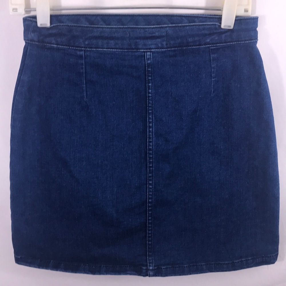 Free People wrap denim mini skirt, size 4 - Picture 3 of 7